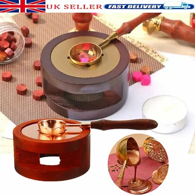 £3.99 • Buy Retro Wax Seal Stamp Warmer Furnace Stove Pot Melting Spoon Kit Stamp Tool UK