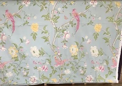 Laura Ashley Summer Palace Duck Egg Fabric / Material - Price Per Metre - £45 • £45