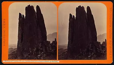 Manitou And Vicinity Garden Of The Gods Tower Of Babel 330 Feet H - Old Photo • $5.84