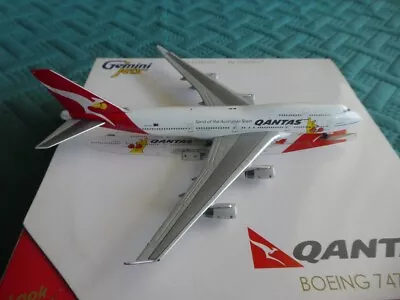 Gemini Jets 1:400 - Qantas - Boeing 747-400 - Vh-oju - Spirit Of The Aust Team • $48.27