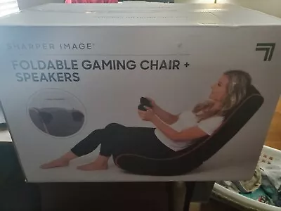 Sharper Image-  Foldable Gaming Chair With Built In Speakers! Unopened Box! • $90