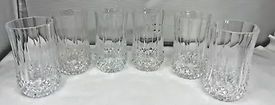 Set Of 6 Cristal D'Arques Longchamp Crystal Ice Tea Water Glass Highball Tumbler • $39.95