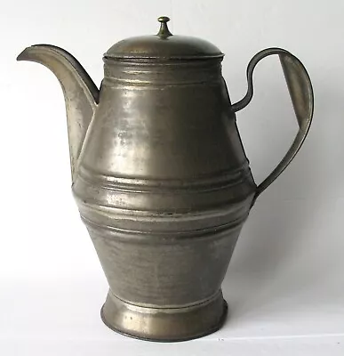 Antique Pennsylvania Tinsmith Made Coffee Pot With Brass Finale Folk Art • $495