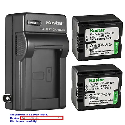 Kastar Battery AC Wall Charger For Panasonic VW-VBN070 VW-VBN130 VW-VBN260 • $6.49