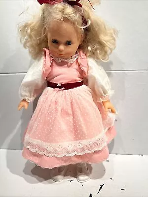 Vintage FAMOSA BABY DOLL 21  Made In Spain Blonde Girl BLUE EYES Original Outfit • $44.55