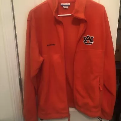 Auburn Tigers Columbia Fleece Jacket Womens Medium Orange Zip Pockets • $25