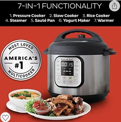 Instant Pot Duo 7-in-1 Electric Pressure Cooker • $80