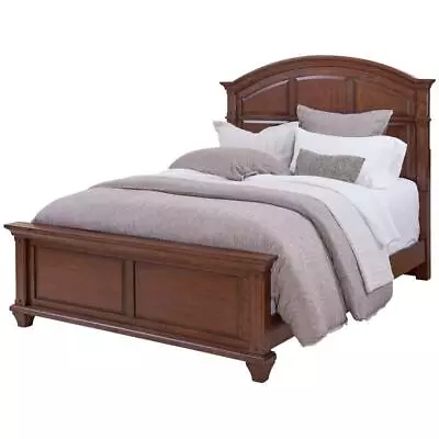 American Woodcrafters Sedona Cherry Finished Wood Arched King Panel Bed • $1193.72