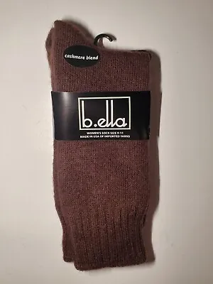 B.Ella Ladies Lambs Wool Cashmere Blend Socks Espresso USA MADE  • $18