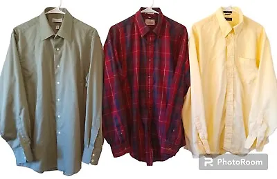 Lot Of 3 Mens Large Casual Dress Long Sleeve Shirts Nautica Norman Van Heusen  • $10.95