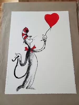 Mr. Brainwash The Cat And The Heart Poster Print MINT S/N Dr. Seuss 2020 • $1750