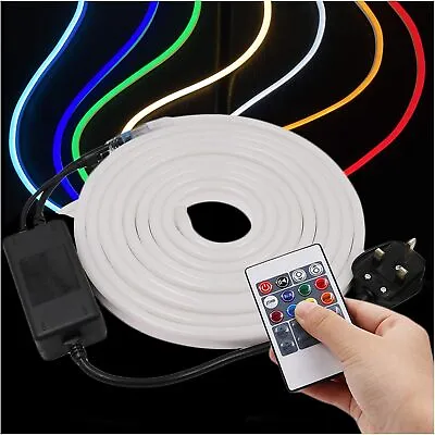 RGB LED Neon Flex Rope Strip Light IP67 Waterproof 220V 240V Outdoor Lighting UK • £149.99