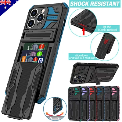 $10.99 • Buy For IPhone 14 13 12 11 Pro Max XR XS 8/7 Plus Case Shockproof Card Slot Cover