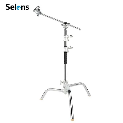 Selens 20in Heavy Duty C Stand With Boom Arm Photography Light Stand Studio Prop • $300.29