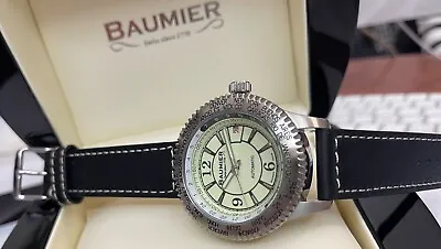 Baumier Men's Watch Automatic Watch Stainless Steel Caliber Felsa Swiss Made • $252.56