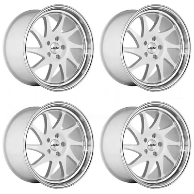 16x8 Whistler KR7 4x100 20 White Machined Lip Wheels Rims Set(4) 73.1 • $571.43