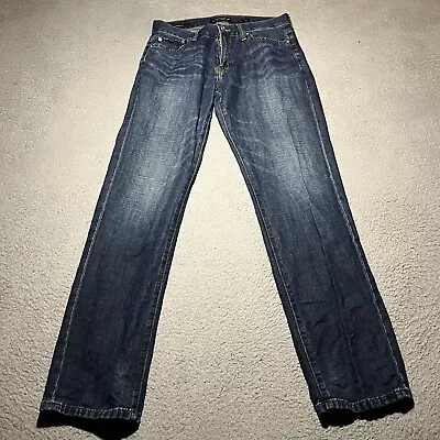 Lucky Brand 221 Straight Linen Blend Jeans Mens 31x32 Blue Denim Medium Wash • $29.99