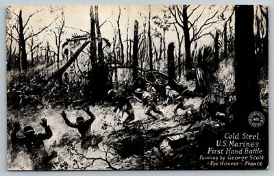 WW1  USMC  US Marines First Hand Battle    Postcard • $10