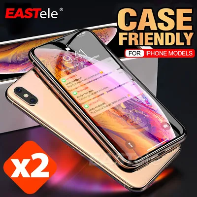 $3.25 • Buy 2x EASTele IPhone XS Max XR 8 7 6s Plus Tempered Glass Screen Protector Apple 5s