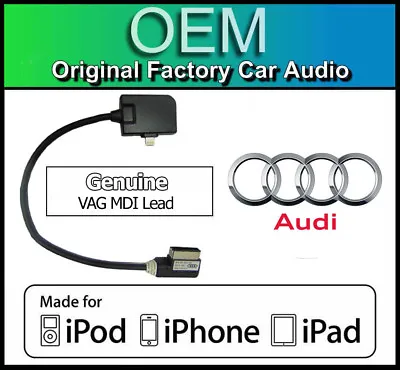 £49.99 • Buy Audi IPhone 5 Lead, Genuine Audi A4 AMI Lightning Cable For Apple IPod IPad