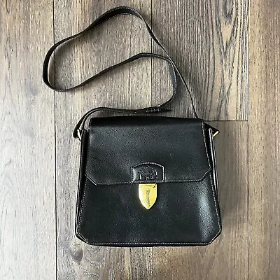 Vintage Italian Designer Nazareno Gabrielli Black Crossbody Purse • £43.38