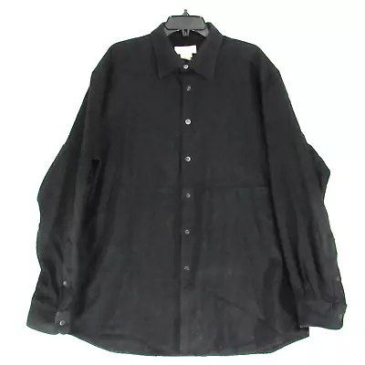 Ermenegildo Zegna Marbled Black Pocket Button Shirt Men's XXL Italy • $8.99