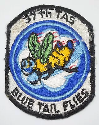 Original Vietnam War USAF Air Force 37th TAS Blue Tail Flies Patch S5 • $9.99