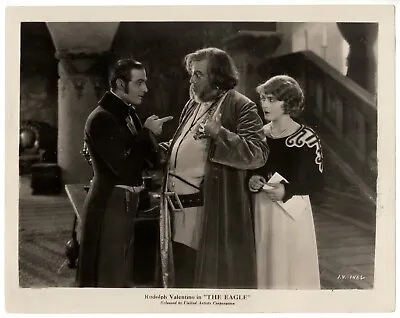 THE EAGLE (1925) Rudolph Valentino Scolds Vilma Banky's Father Silent Film 8x10 • $75