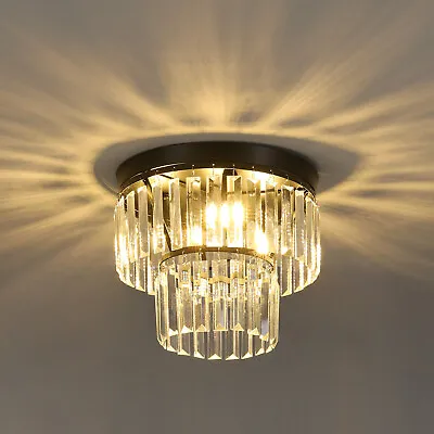 Crystal Lampshade Ceiling Pendant Light Shade Easy Fit Chandelier Modern Lamp UK • £33.95