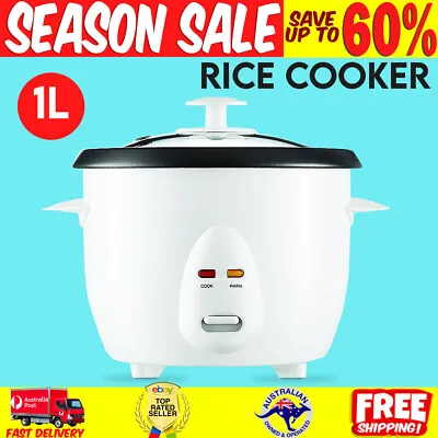 $33.18 • Buy Portable Rice Cooker 1L Mini Small Cooker 5 Cups For 1-2 Person With Cup + Spoon
