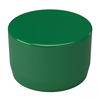 1-1/4  External Flat PVC Cap Green (10-PK) FORMUFIT Furniture Grade USA Made • $17.99