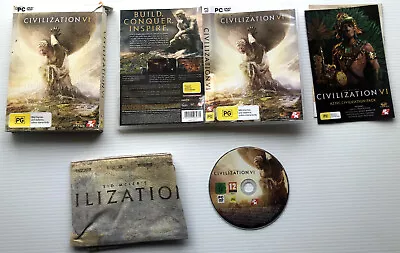 Sid Meier's Civilization VI - Windows 7 PC DVD-ROM Game In Case W/ Towel Map VGC • $14.95