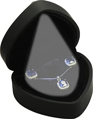 Velvet Jewelry Box With LED Light Necklace Pendant Display Case Jewelry Box • $17.93