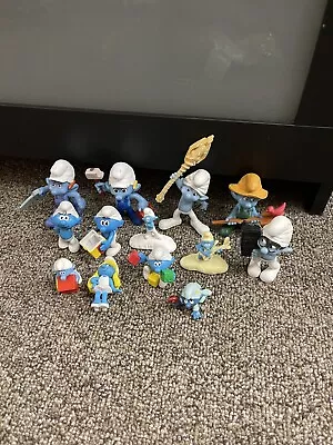 The Smurfs PVC Figures Vintage Newer Lot Of 13 Toys Collectibles • $18.21