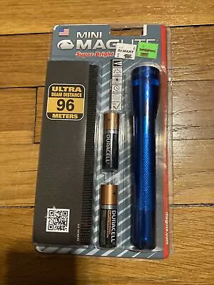 Mini MagLite Xenon Flashlight 2 Cell AA  Blue Brand New • $22