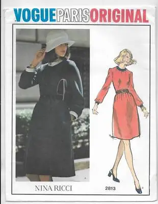 Vintage Vogue Paris Original Pattern NINA RICCI Dress In 2 Lengths Size 10 • $23.19