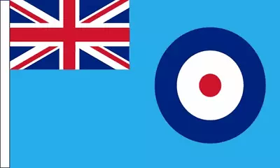 9  X 6   RAF Blue Ensign Royal Air Force Polyester Hand Waving Sleeved Flag • £2.69
