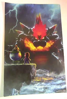 Bowser's Fury Mario 3D Promotional Pre-Order Poster Nintendo GameStop Exclusive. • $8.99