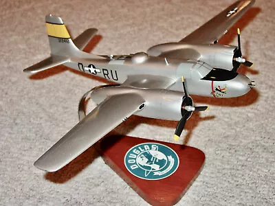 Douglas A-26 Invader USAF Mahogany Model Airplane W/ Decorated Wood Base • $239.95