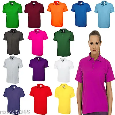 Ladies Polo Shirt Loose Fit / Long Length / Plus Size 10 To 28  Unisex  • £10.95