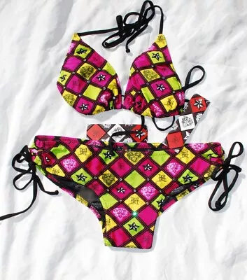 NWT Authentic Ed Hardy  Trellis  2010 Swimsuit L “Rare” • $135.11