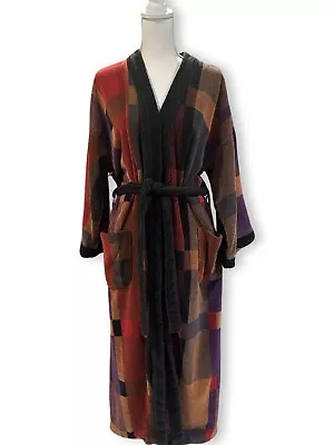 Vintage Christian Dior Bath Robe Mens One Size Thick Towel Knit Belted Pockets • $105