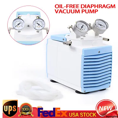 30L/min Oil Free Diaphragm Vacuum Pump Handheld Lab Vacuum Pump Oilless Pump • $201.40