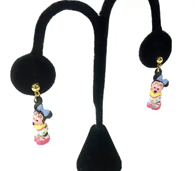 Minnie Mouse Disney Baby Babies Drop Dangle Earings Vinyl Vintage Molded • $3.75
