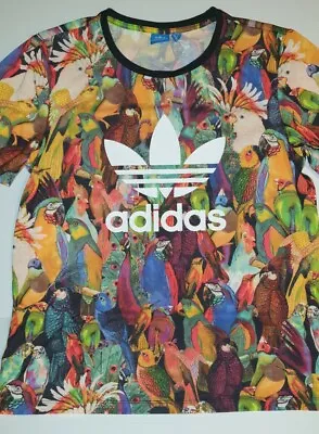 $39.95 • Buy Adidas X Farm Passaredo Tropical Parrot Bird Print Shirt Size M