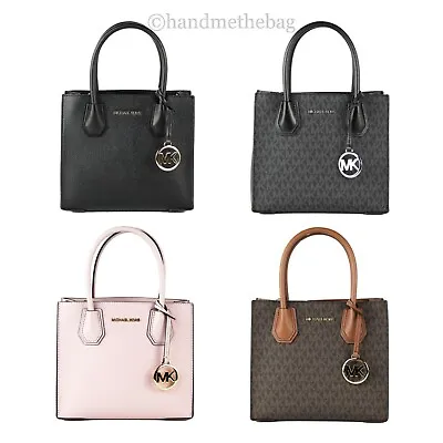 $139 • Buy Michael Kors Mercer Medium Leather Messenger Crossbody Bag Handbag Purse