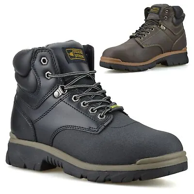 £16.98 • Buy Mens Safety Steel Toe Cap Army Combat Work Ankle Walking Hiker Boots Shoes Size