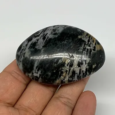 84.9g 2.4 X1.6 X0.9  Indigo Gabro Merlinite Palm-Stone @Madagascar B18251 • $7.14