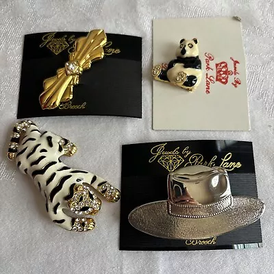 Park Lane Vintage Brooches Pins Hat Panda Art Deco NWT (Tiger Missing Accent) • $24.99