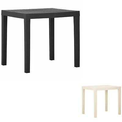 $101.99 • Buy Garden Table Outdoor Patio Terrace Table Furniture Plastic White/Grey VidaXL